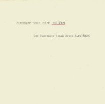 Section 6 - Passenger Motor Notes [303 / 309]